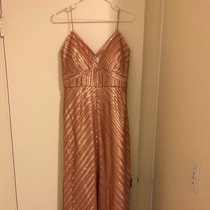 Rose gold sequence dress